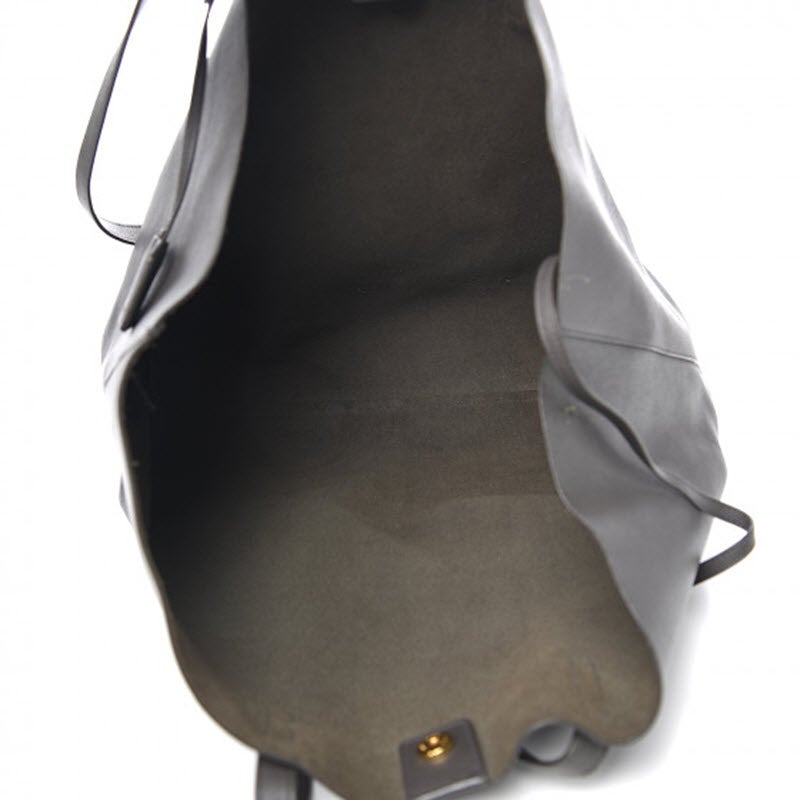 Saint Laurent Shopping Calfskin Large Dark Grey Leather Tote - photo 4