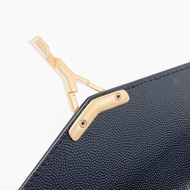 Saint Laurent Cassandre Wallet-on-chain Monogram Black Leather Cross Body Bag - photo 10