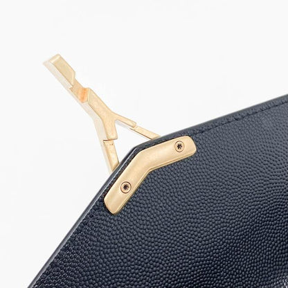 Saint Laurent Cassandre Wallet-on-chain Monogram Black Leather Cross Body Bag - photo 10