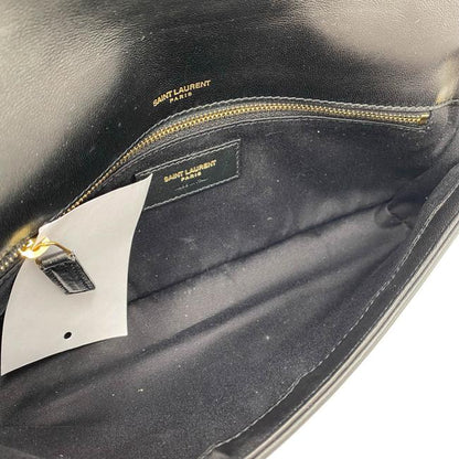 Saint Laurent Monogram Kate Shoulder 99 Quilted Baguette Black Leather Cross Body Bag - photo 10