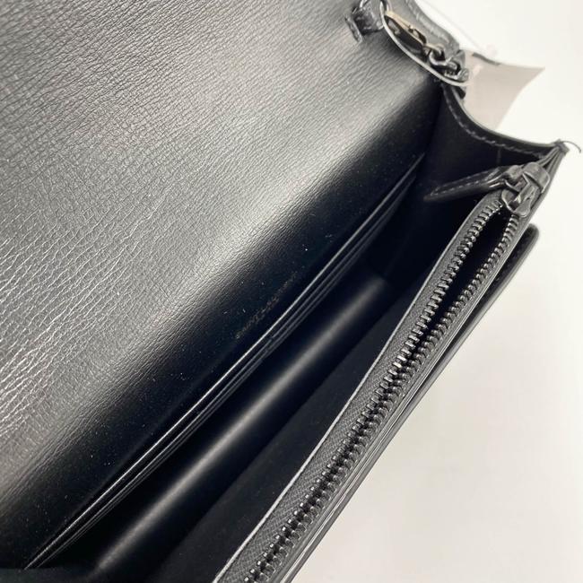 Saint Laurent Monogram Top Handle Sunset Noir Bhw Black Leather Shoulder Bag - photo 10