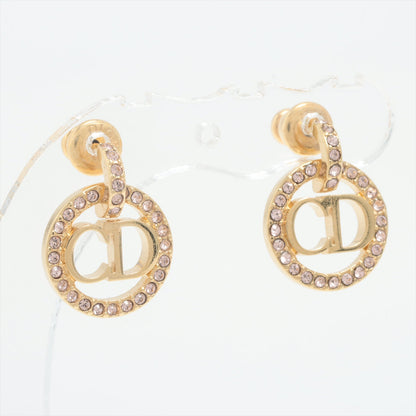 Dior Round CD Pink Rhinestone Earrings (Costume Jewellery) - photo 2