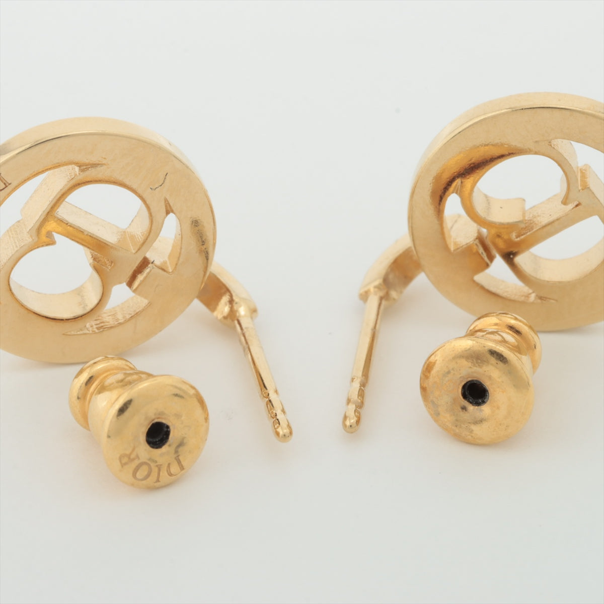 Dior Round CD Pink Rhinestone Earrings (Costume Jewellery) - photo 4
