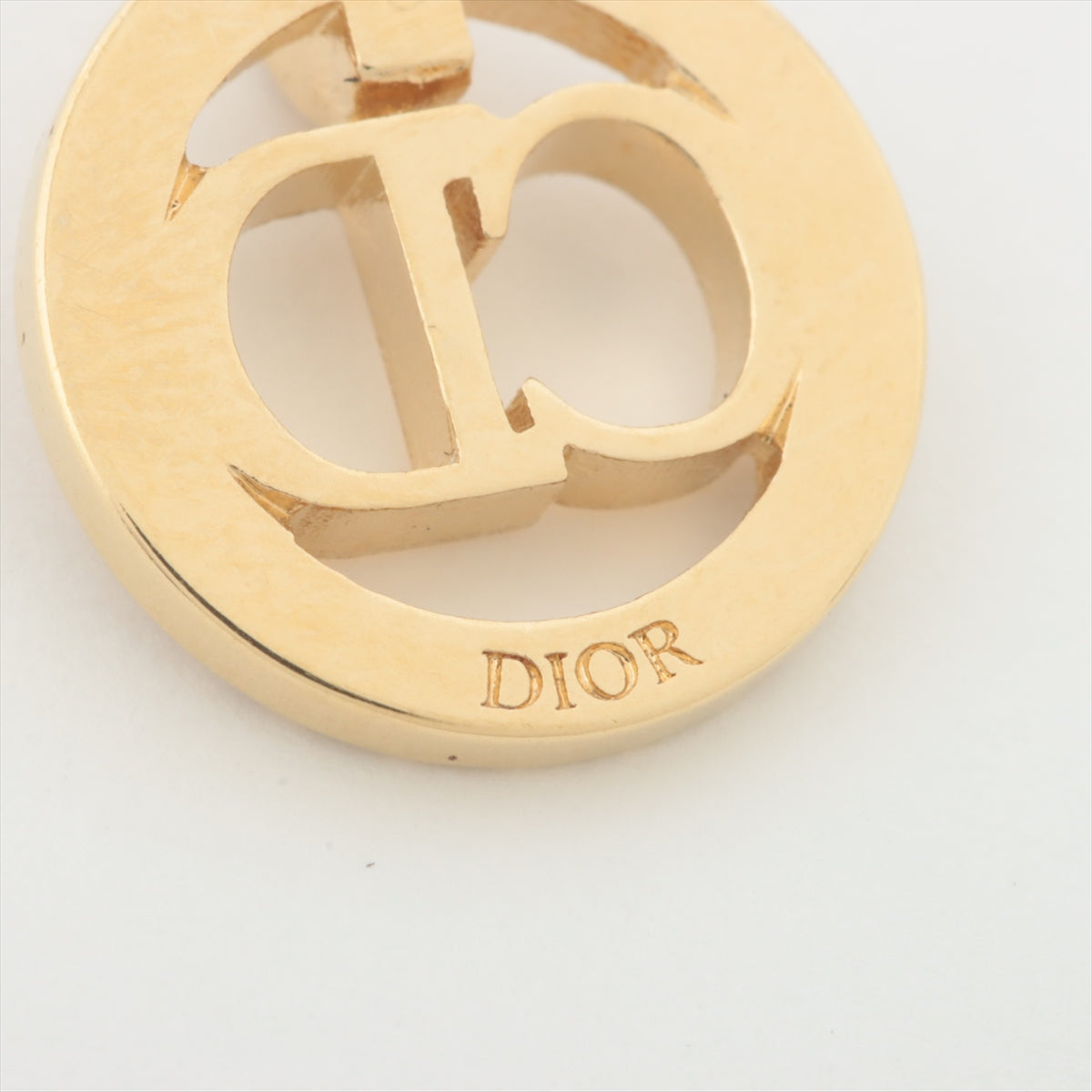Dior Round CD Pink Rhinestone Earrings (Costume Jewellery) - photo 3