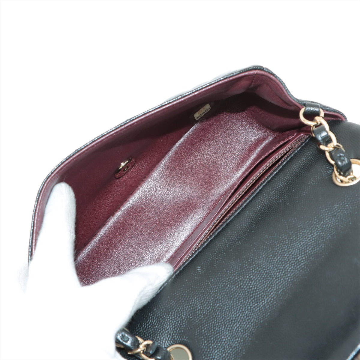 Chanel Mini Rectangular Black Caviar Crossbody Bag - photo 6