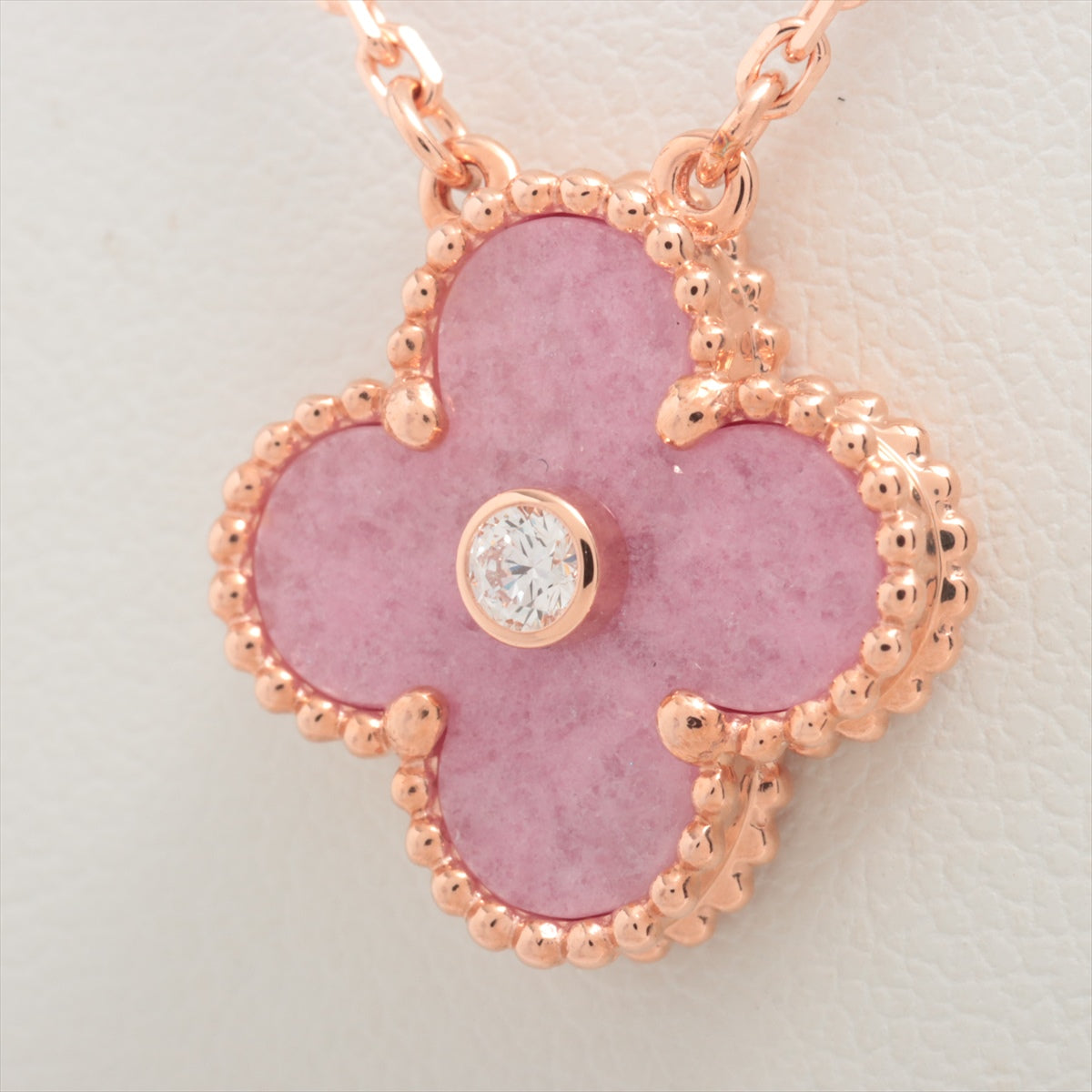 Van Cleef & Arpels Vintage Alhambra Rhodonite Diamond 2021 Holiday Necklace - photo 1