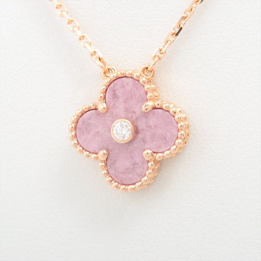 Van Cleef & Arpels Vintage Alhambra Rhodonite Holiday 2021 diamond Necklace - photo 1