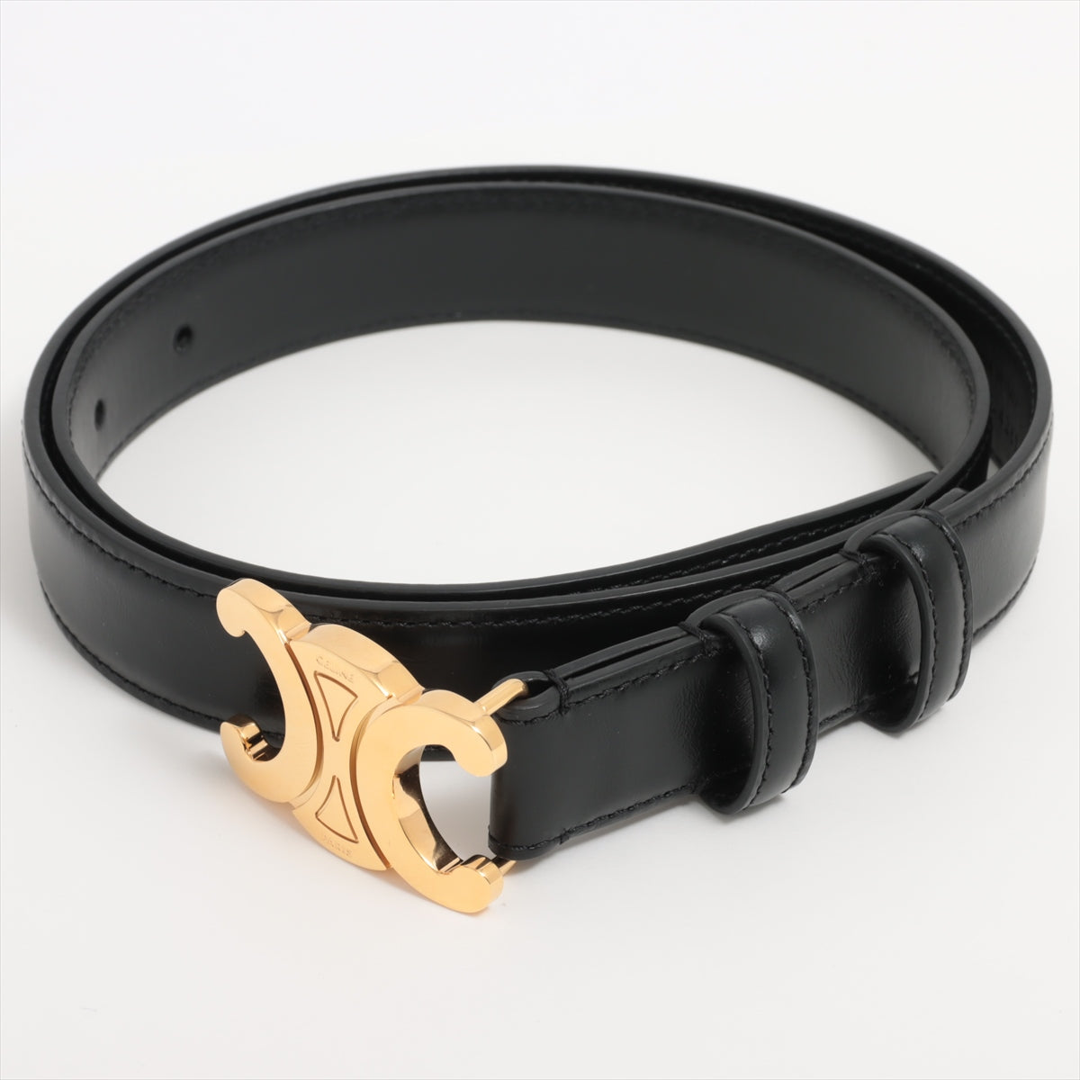 ITEM 2 - CELINE Medium Triomphe Belt 75 Black - photo 1