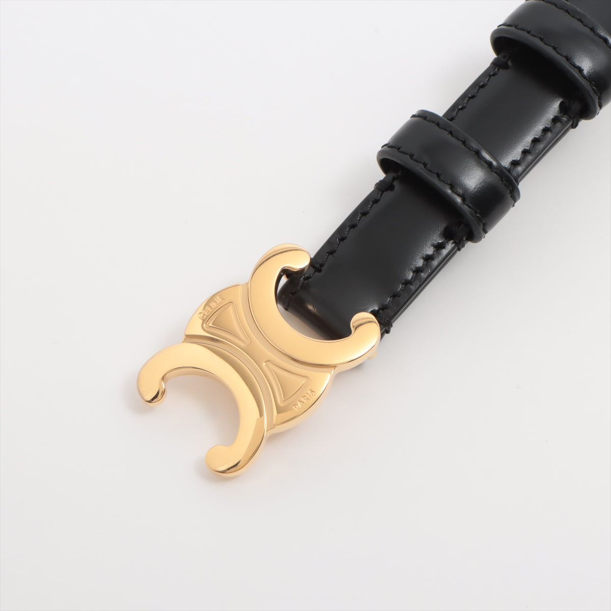 Celine Triomphe Black Leather Belt 75cm - photo 5