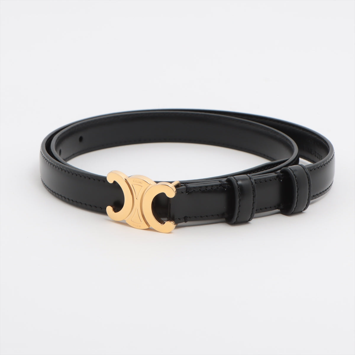 Celine Triomphe Black Leather Belt 75cm - photo 1