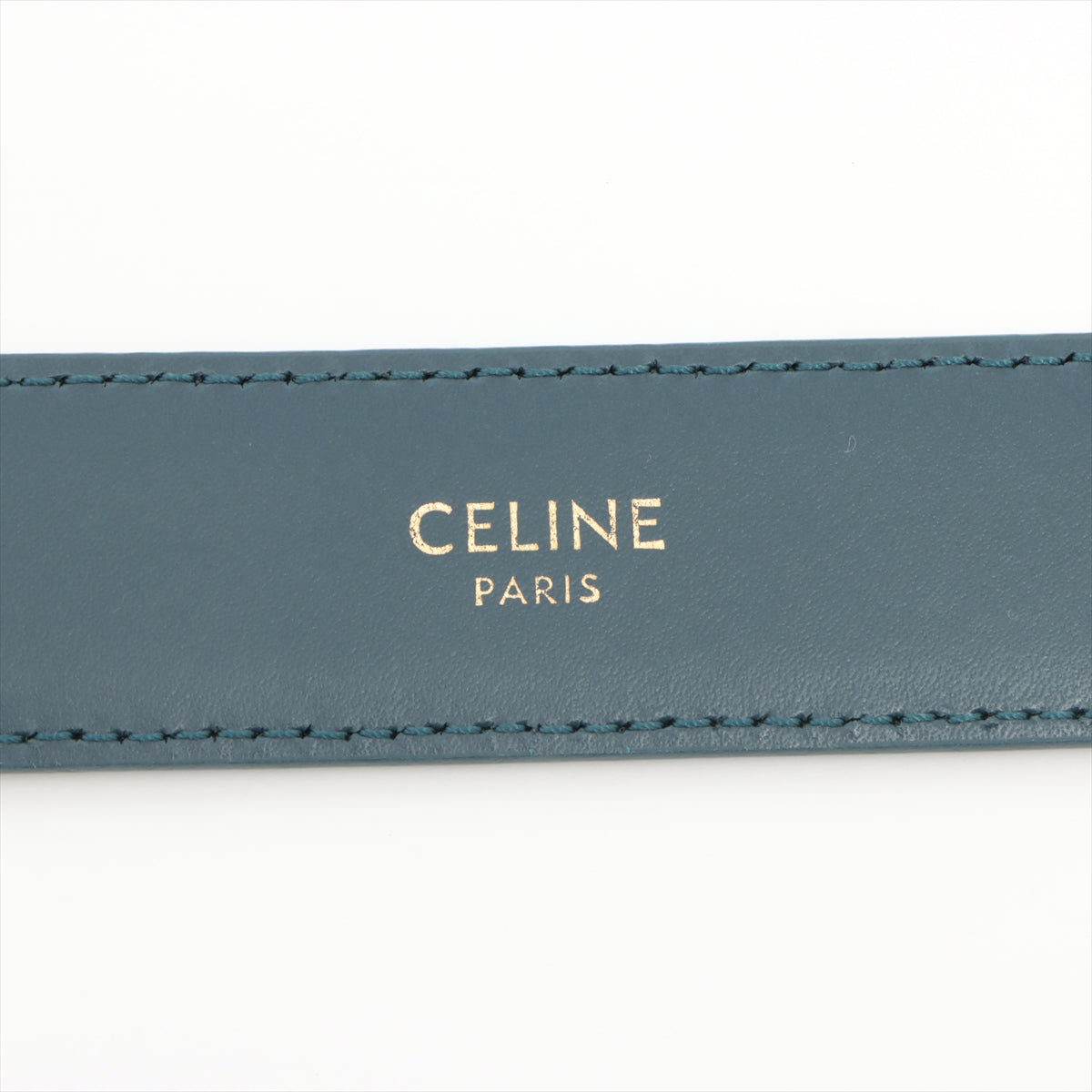 Celine Triomphe Blue Leather Belt 75cm - photo 4