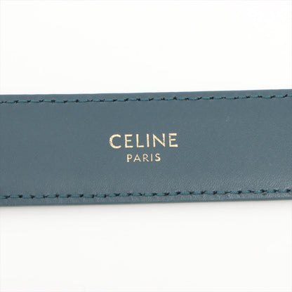 Celine Triomphe Blue Leather Belt 75cm - photo 4