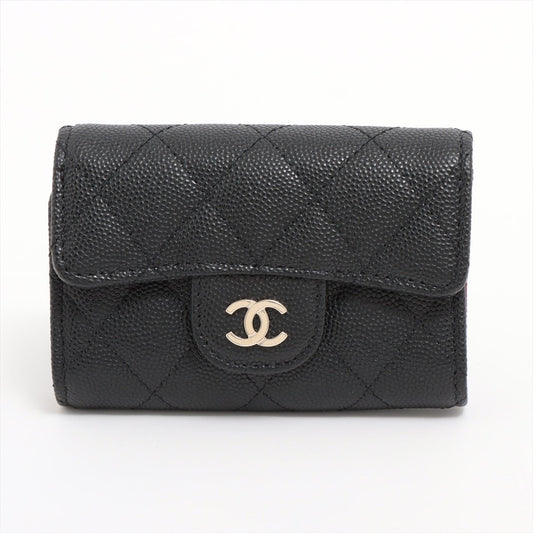 Chanel 5 Ring Caviar Black Key Case - photo 1