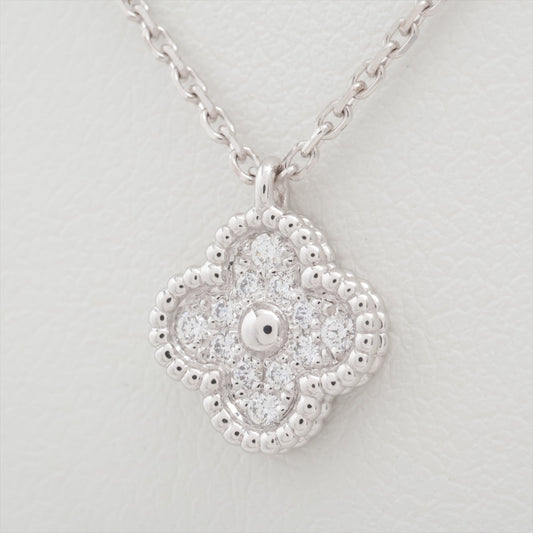 Van Cleef & Arpels Sweet Alhambra Diamond Necklace White Gold - photo 1