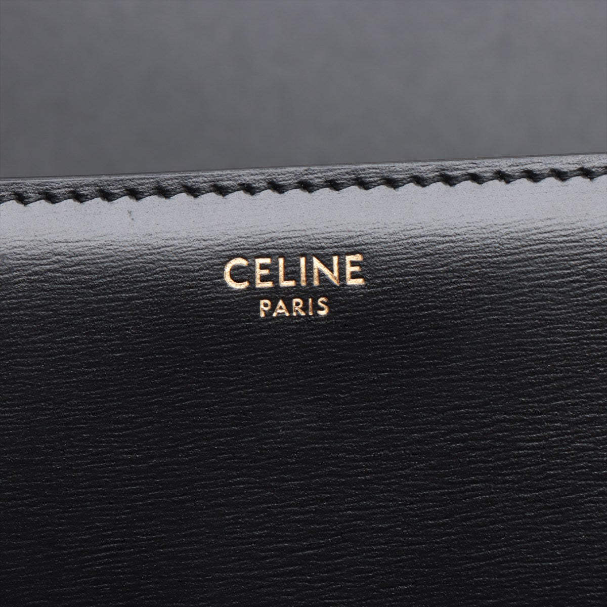 Celine Triomphe Teen Leather Shoulder Bag Black - photo 6