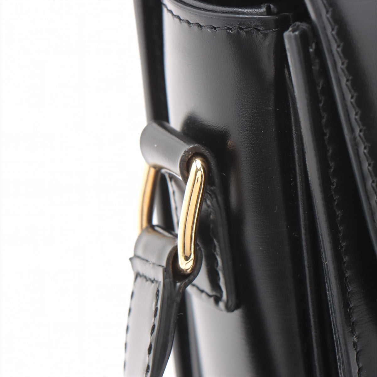 Celine Triomphe Teen Leather Shoulder Bag Black - photo 5