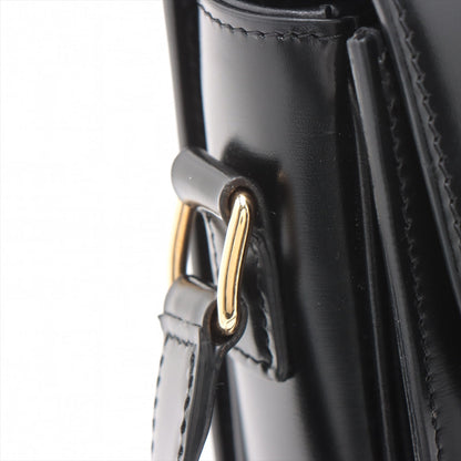 Celine Triomphe Teen Leather Shoulder Bag Black - photo 5