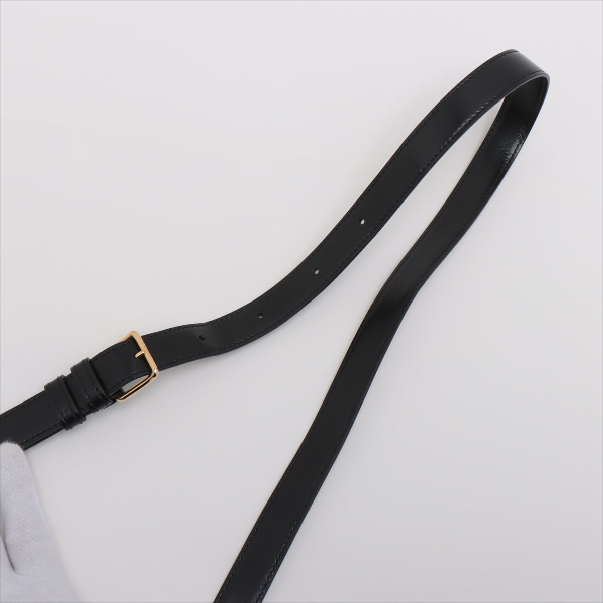 Celine Triomphe Teen Leather Shoulder Bag Black - photo 14
