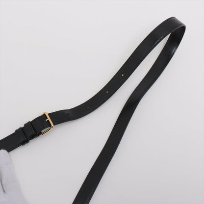 Celine Triomphe Teen Leather Shoulder Bag Black - photo 14