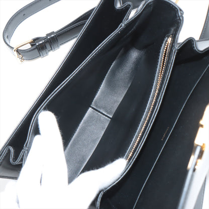 Celine Triomphe Teen Leather Shoulder Bag Black - photo 11