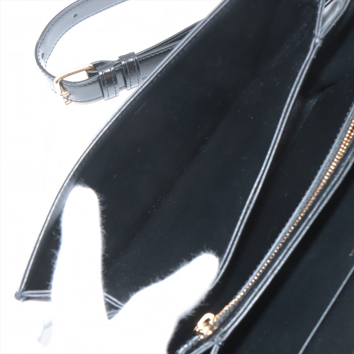 Celine Triomphe Teen Leather Shoulder Bag Black - photo 10