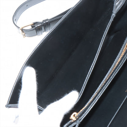 Celine Triomphe Teen Leather Shoulder Bag Black - photo 10