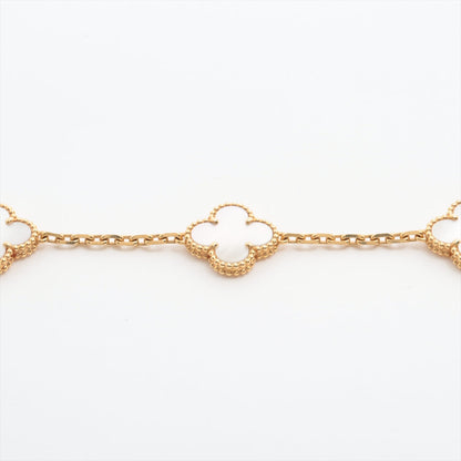 ITEM 18 - Van Cleef & Arpels Vintage Alhambra 5 Motif Mother of Pearl MOP Bracelet - photo 4