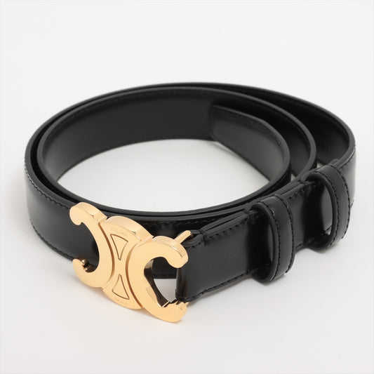 Celine Medium Triomphe Black Leather Belt Size 70 - photo 2