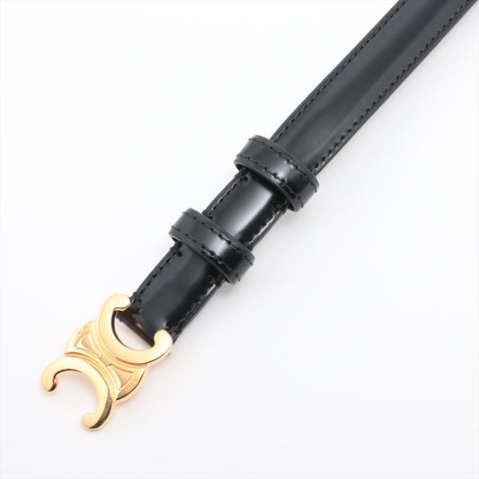 Celine Small Triomphe Black Leather Belt Size 70 - photo 2