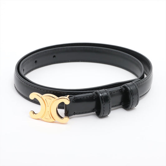 Celine Small Triomphe Black Leather Belt Size 70 - photo 1
