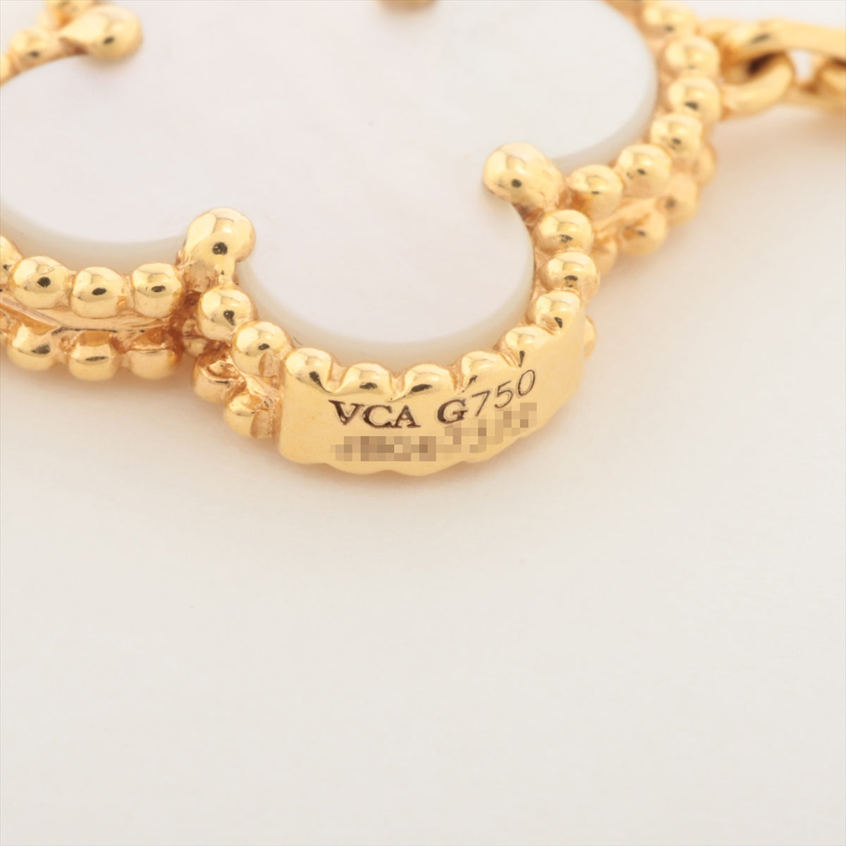 Van Cleef & Arpels Vintage Alhambra 5 Motif Mother of Pearl MOP Bracelet - photo 2
