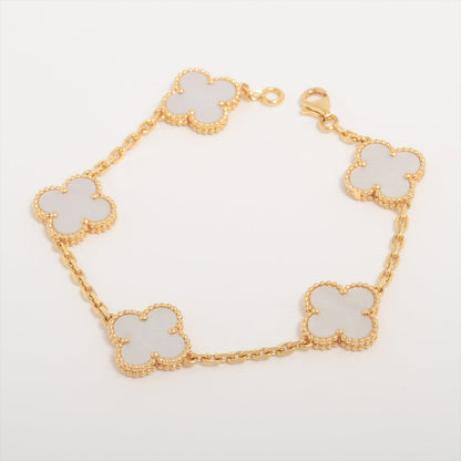Van Cleef & Arpels Vintage Alhambra 5 Motif Mother of Pearl MOP Bracelet - photo 1