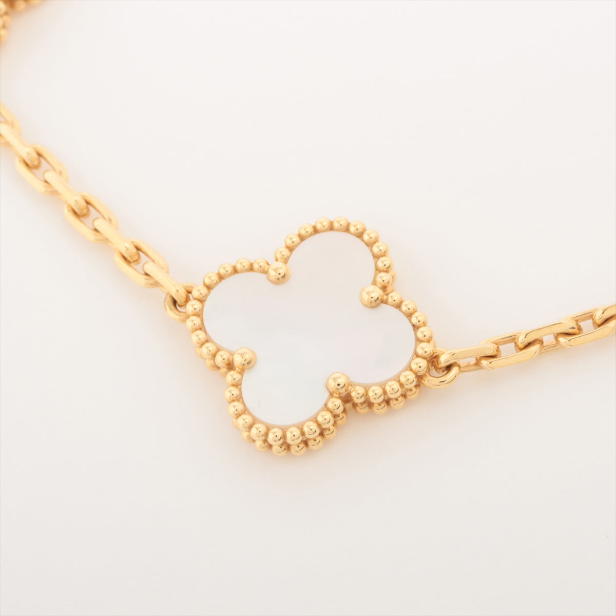 Van Cleef & Arpels Vintage Alhambra 5 Motif Mother of Pearl MOP Bracelet - photo 4