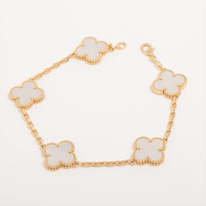 Van Cleef & Arpels Vintage Alhambra 5 Motif Mother of Pearl MOP Bracelet - photo 1