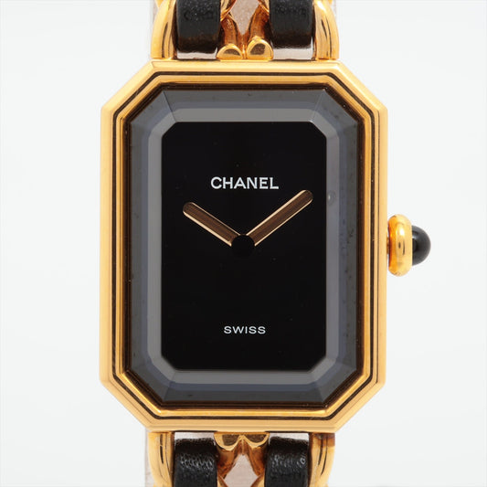 Chanel Première M Black Face Gold Watch - photo 1