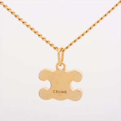 Celine Triomphe Logo Gold Rhinestone Necklace Costume Jewellery - photo 2