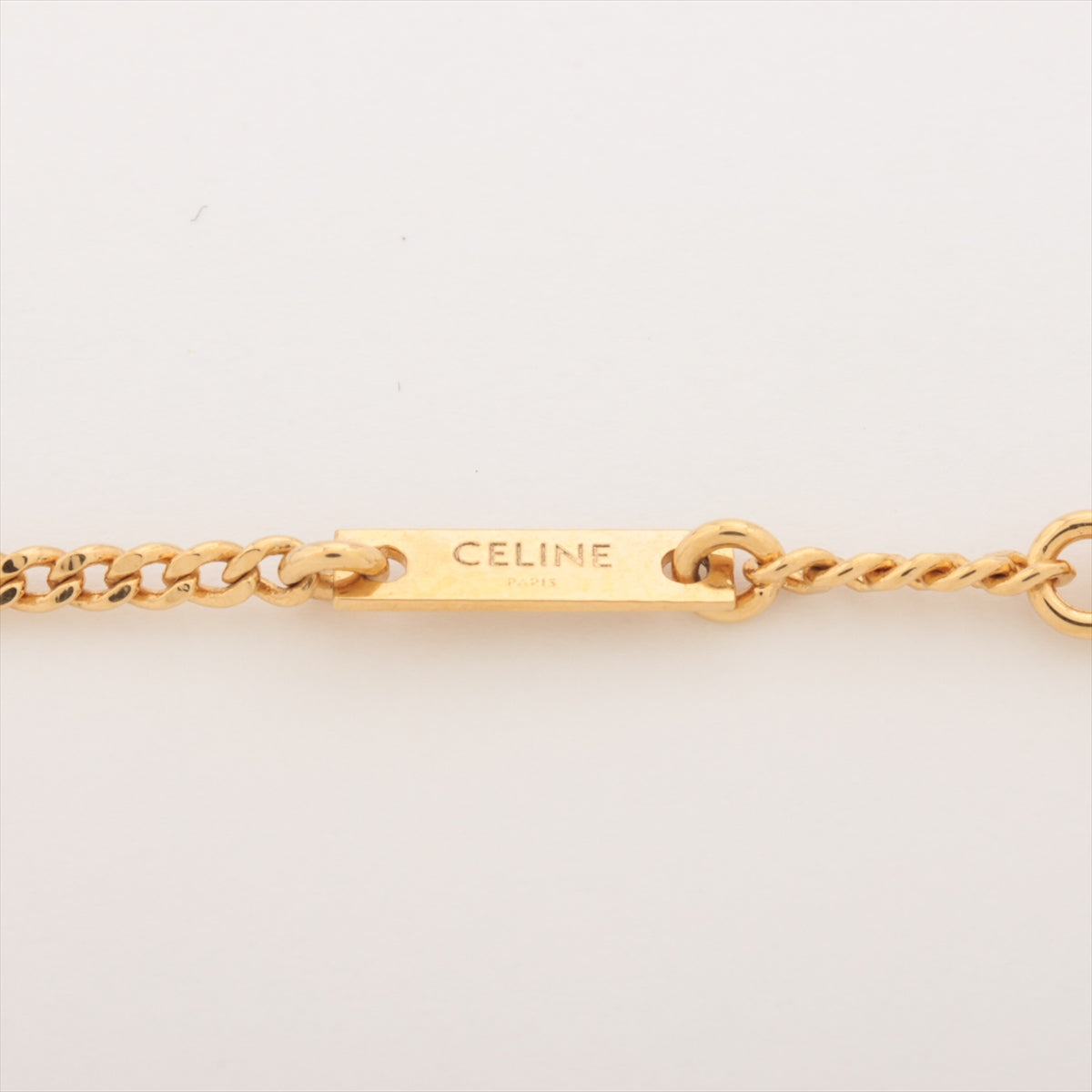 Celine Triomphe Logo Gold Rhinestone Necklace Costume Jewellery - photo 4