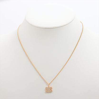 Celine Triomphe Logo Gold Rhinestone Necklace Costume Jewellery - photo 3
