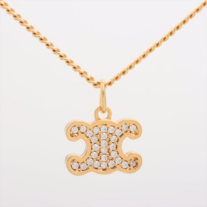 Celine Triomphe Logo Gold Rhinestone Necklace Costume Jewellery - photo 1