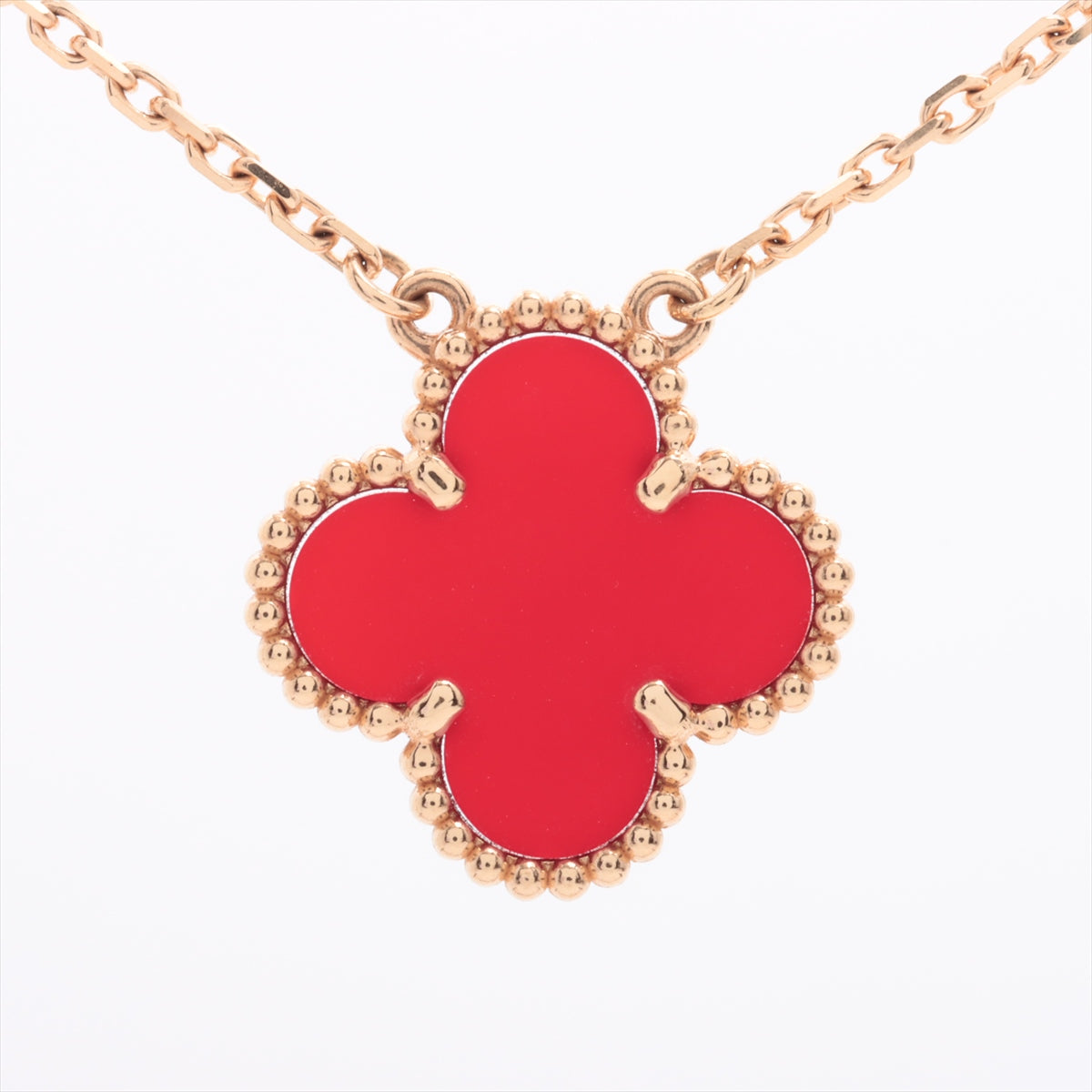 Van Cleef & Arpels Vintage Alhambra Carnelian Necklace- April 2024 - photo 1