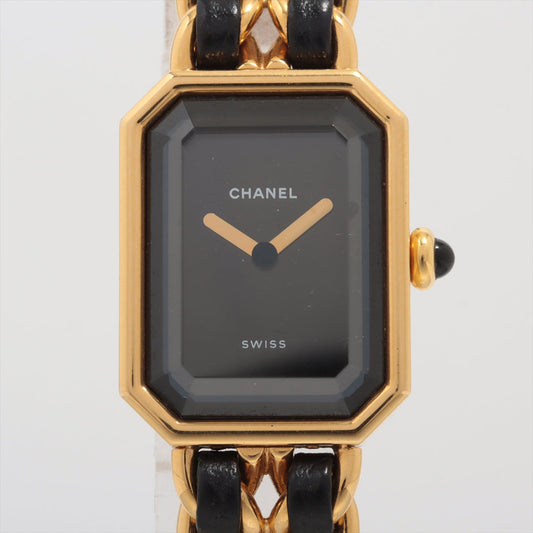 Chanel Première M Gold Black Face Watch - photo 1