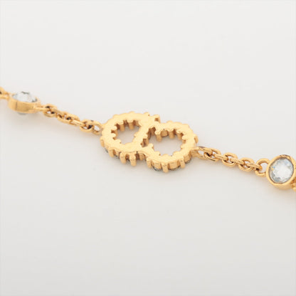 Dior Petit CD Yellow Gold Rhinestone/Pearl Bracelet Costume Jewellery - photo 4
