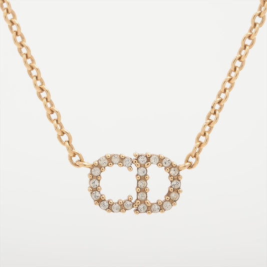 Christian Dior Clair D Lune CD Gold Rhinestone Necklace Costume Jewellery - photo 1