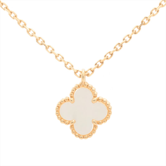 Van Cleef & Arpels Sweet Alhambra White Mother Of Pearl MOP Necklace 2023 - photo 2