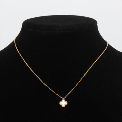 Van Cleef & Arpels Sweet Alhambra Mother Of Pearl MOP Necklace Yellow Gold - photo 3
