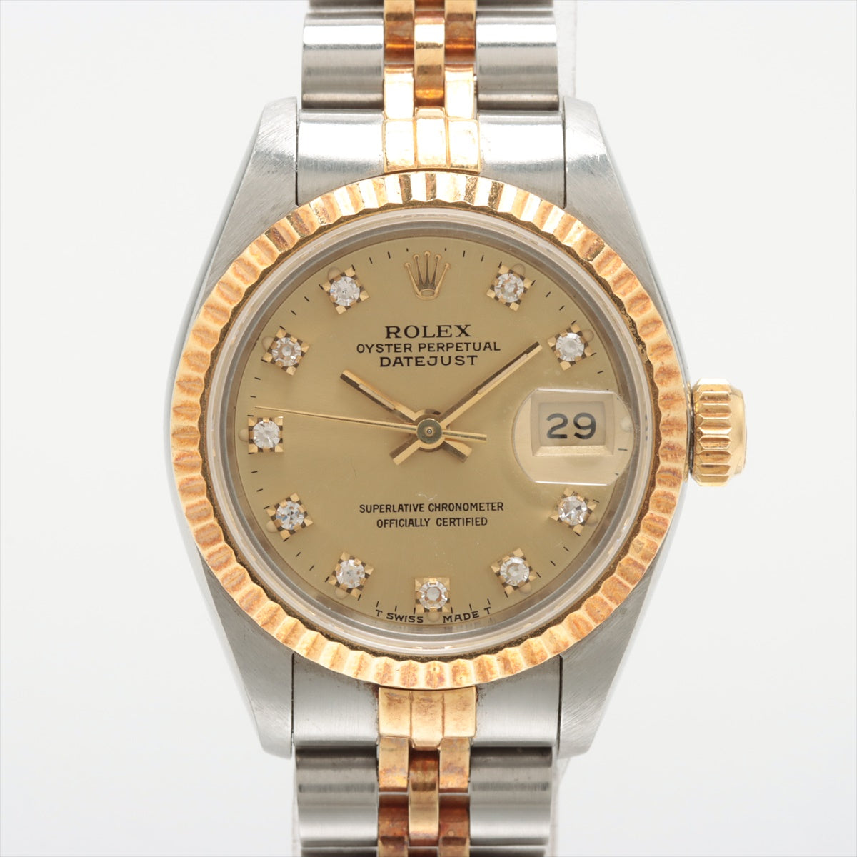 Rolex Datejust 26mm Two Toned with Diamonds Dial Watch - photo 1