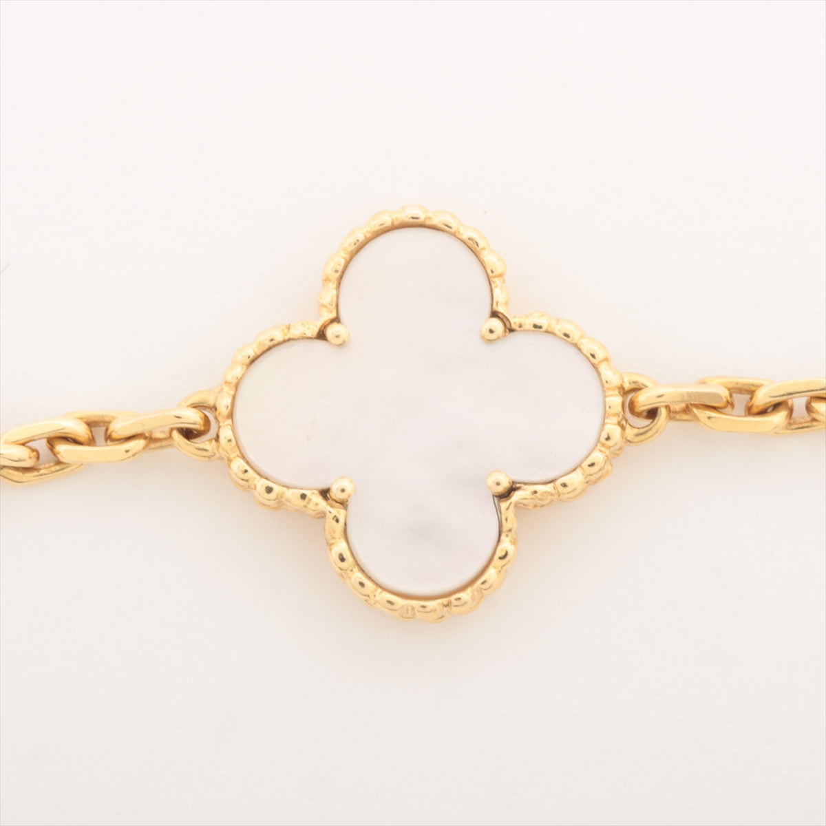 Van Cleef & Arpels Vintage Alhambra 5 Motifs Mother of Pearl Bracelet - photo 3