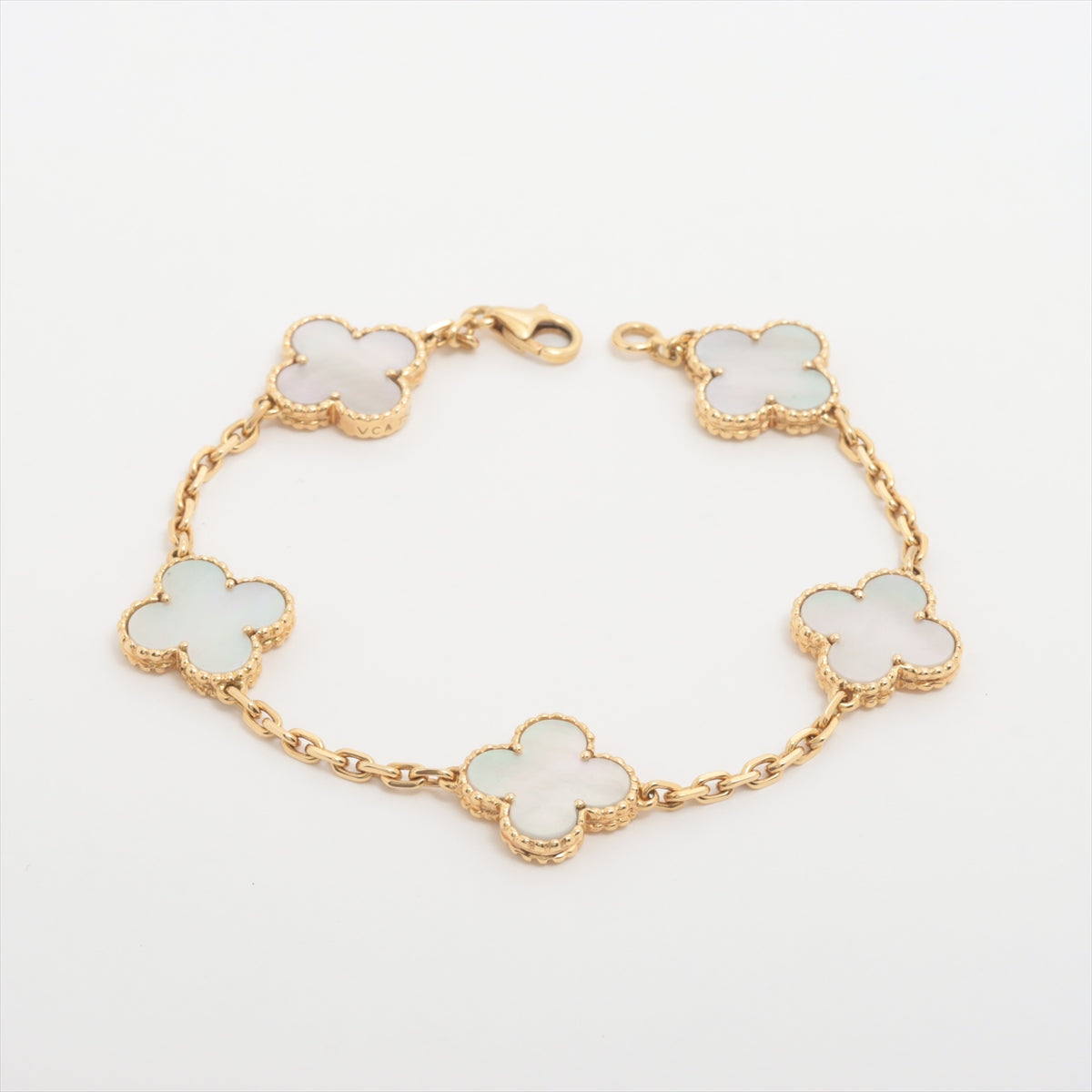 Van Cleef & Arpels Vintage Alhambra 5 Motifs Mother of Pearl Bracelet - photo 1