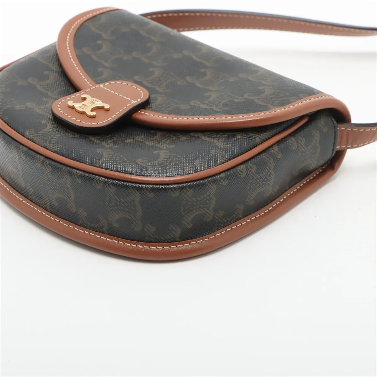 Celine Triomphe Mini Besace Bag Brown - photo 7