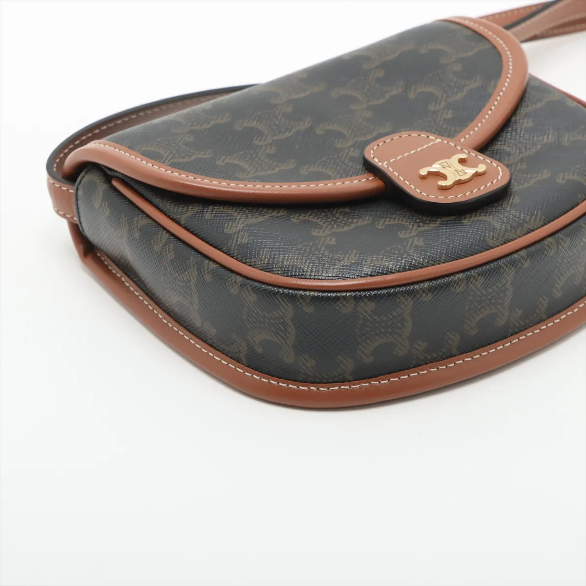 Celine Triomphe Mini Besace Bag Brown - photo 6